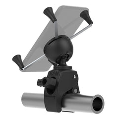 RAM MOUNTS rail clamp range demonstrates secure attachment to varied diameters