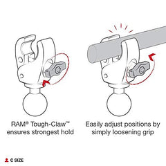 RAM Mounts RAP-400U includes a 1.5 inch C-size ball for flexible connection