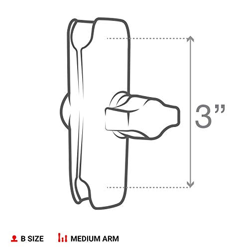 RAM Mounts self-leveling feature prevents spills during bumpy rides