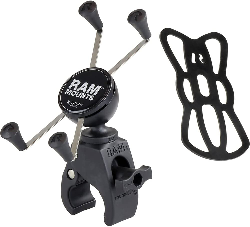 RAM MOUNTS universal handlebar rail mount showing versatile compatibility