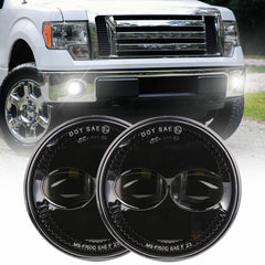 RAMJET4X4 LED fog light for F-150, front view, enhanced nighttime visibility.