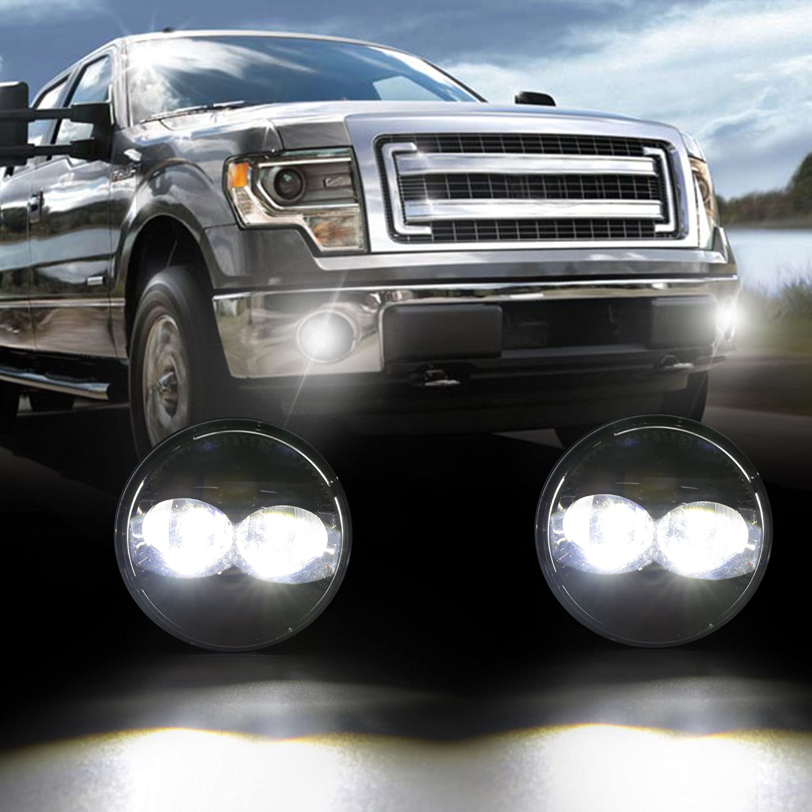 RAMJET4X4 LED fog light, IP67 waterproof for all-weather reliability.