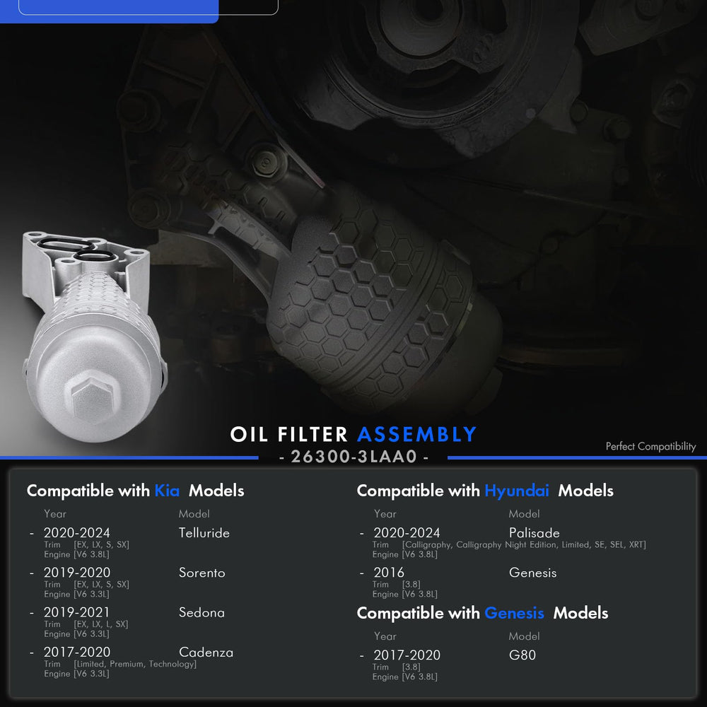 RANHAOYUYUL aluminum top shell of the oil filter kit