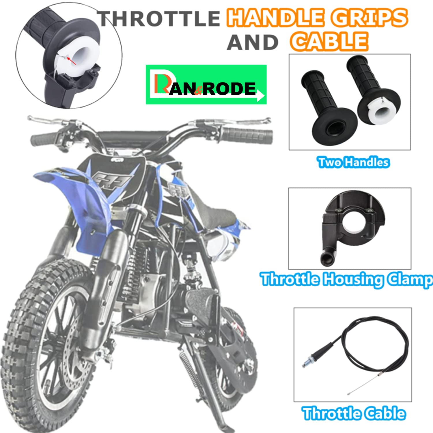 Ran&Rode universal compatibility on 22mm bars for easy installation.