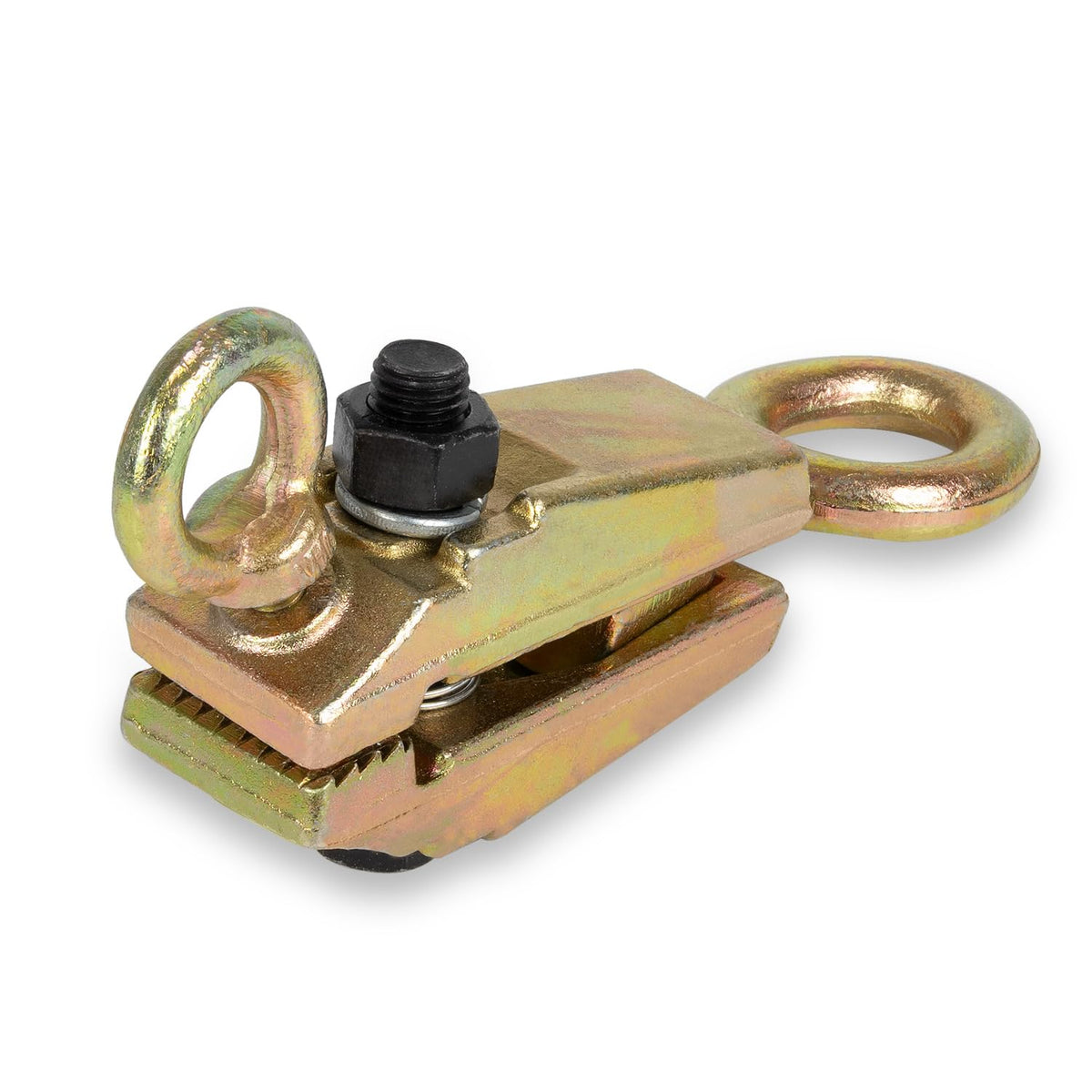 RANSOTO 5-ton straight-pull clamp for frame straightening in tight spaces.