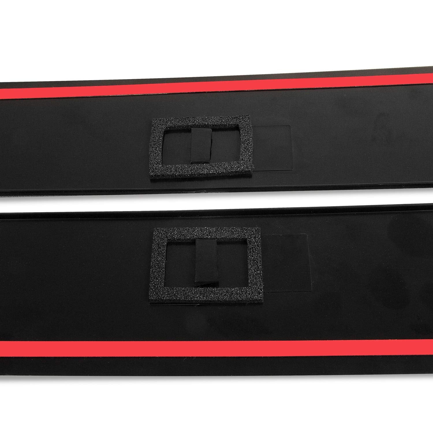 RANSOTO B-pillar trim installed on left side demonstrating improved exterior look