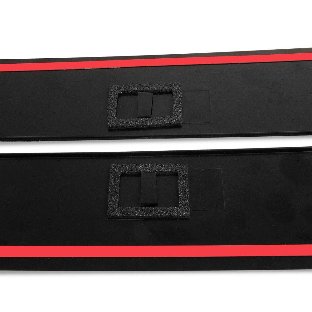 RANSOTO B-pillar trim installed on left side demonstrating improved exterior look