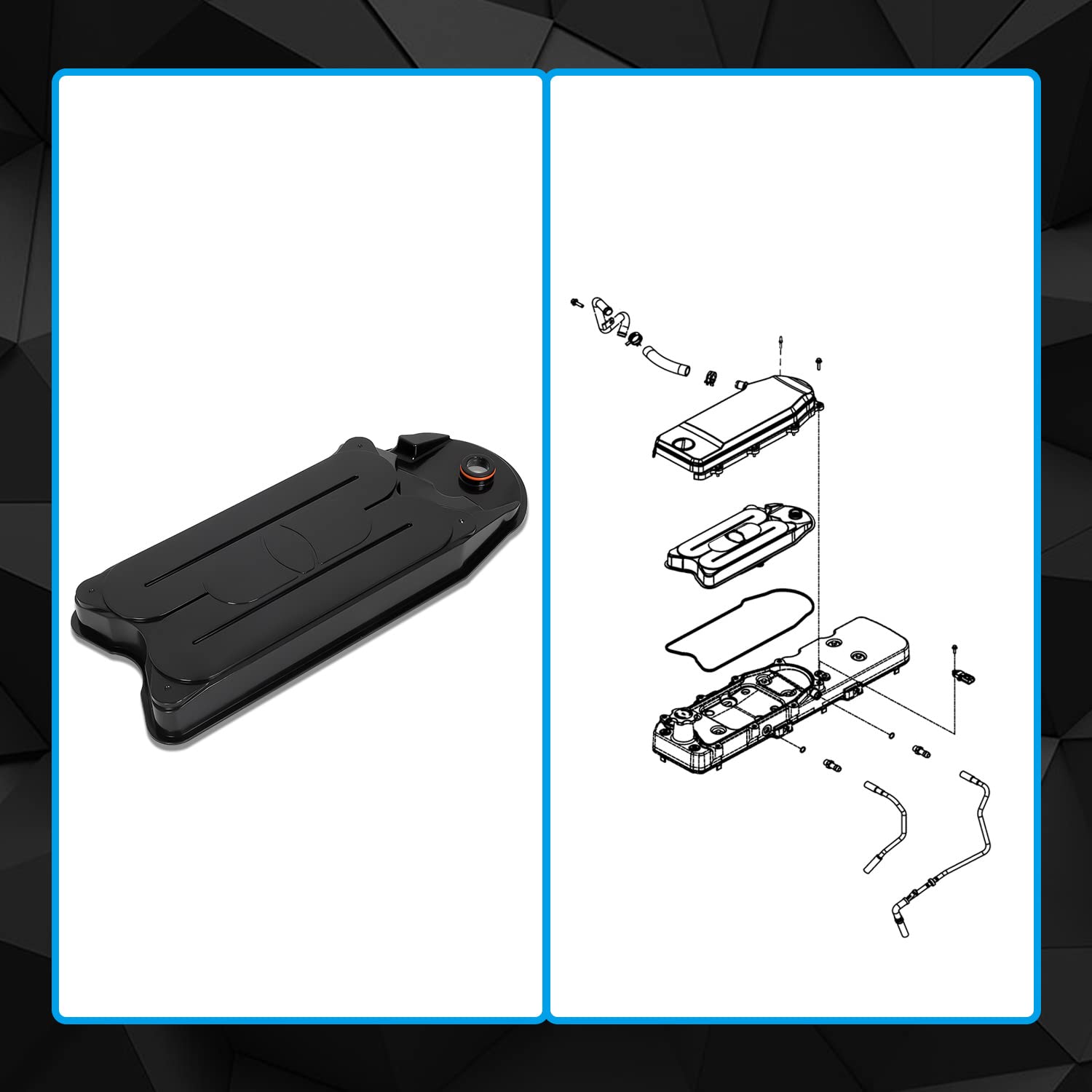 RANSOTO CCV filter compatibility chart for Dodge Ram and Freightliner models.