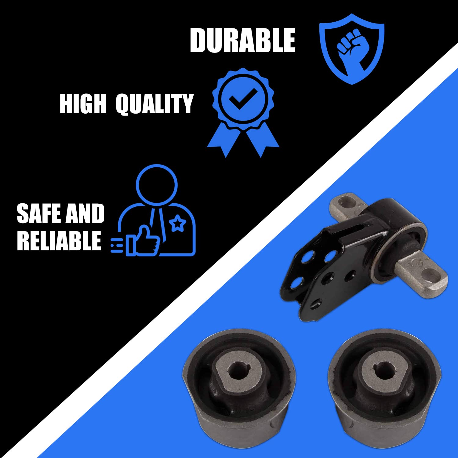 RANSOTO front axle mount helps reduce vibrations on uneven terrain for Jeep models.