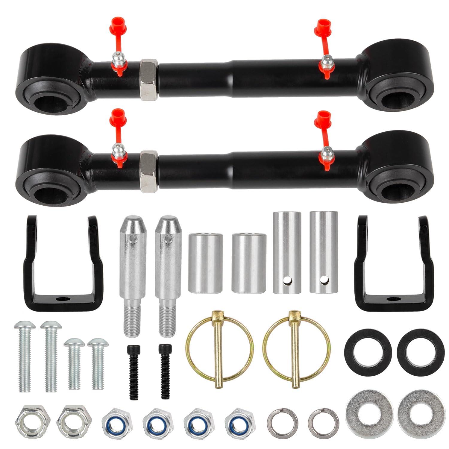 RANSOTO front sway bar quick disconnects mounted on a TJ/XJ for enhanced articulation.