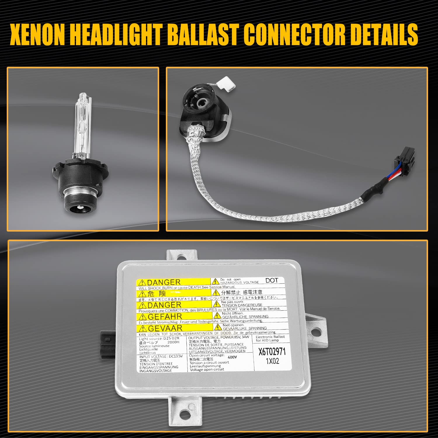 RANSOTO headlight kit packaging showing complete replacement parts