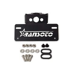 RANSOTO Honda CBR500R mount demonstrates retained OE license light and signals.