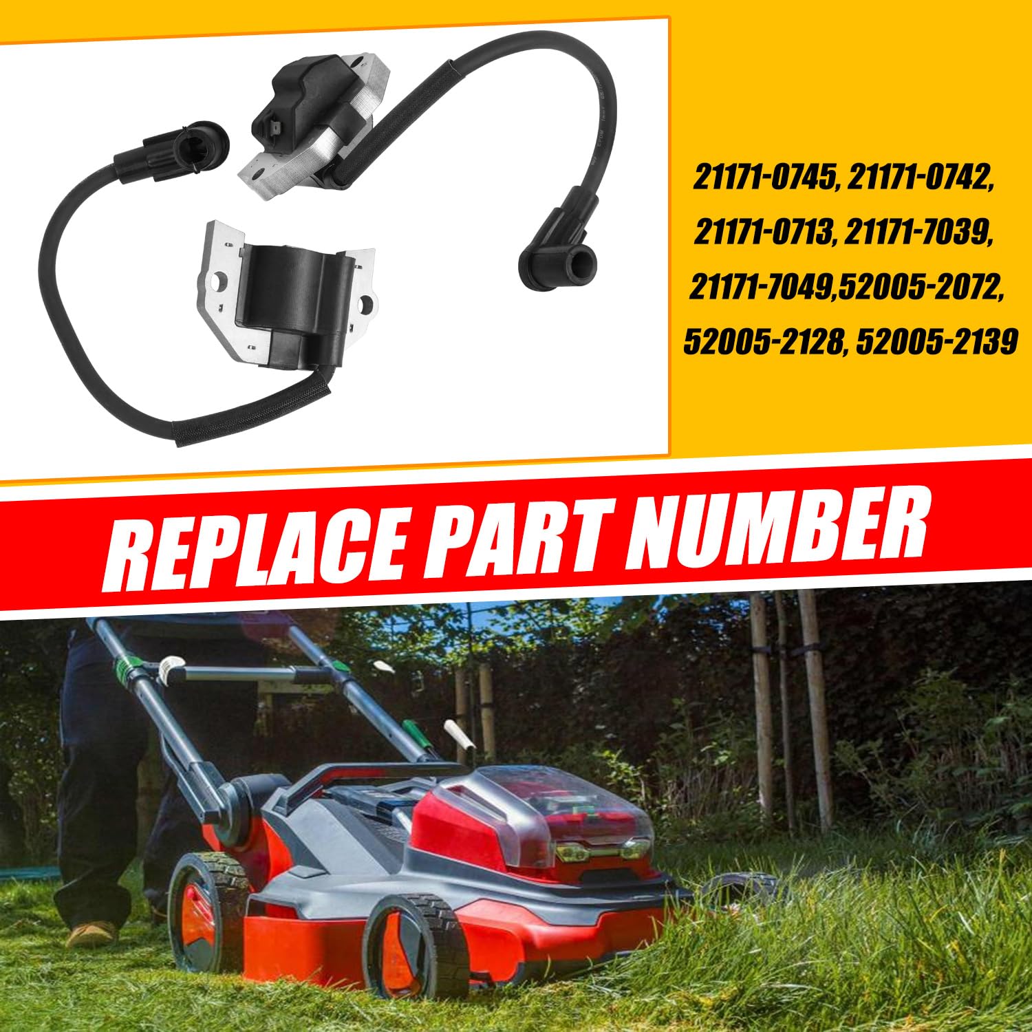 RANSOTO ignition coil fits Kawasaki FH721V, promoting smooth operation.