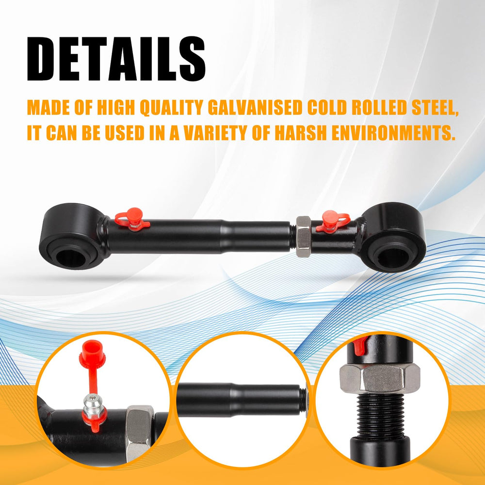 RANSOTO lynch pins enabling tool-free sway bar disconnection at the trailhead.