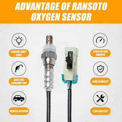 RANSOTO O2 sensor rear view shows heat-resistant wiring for durable operation
