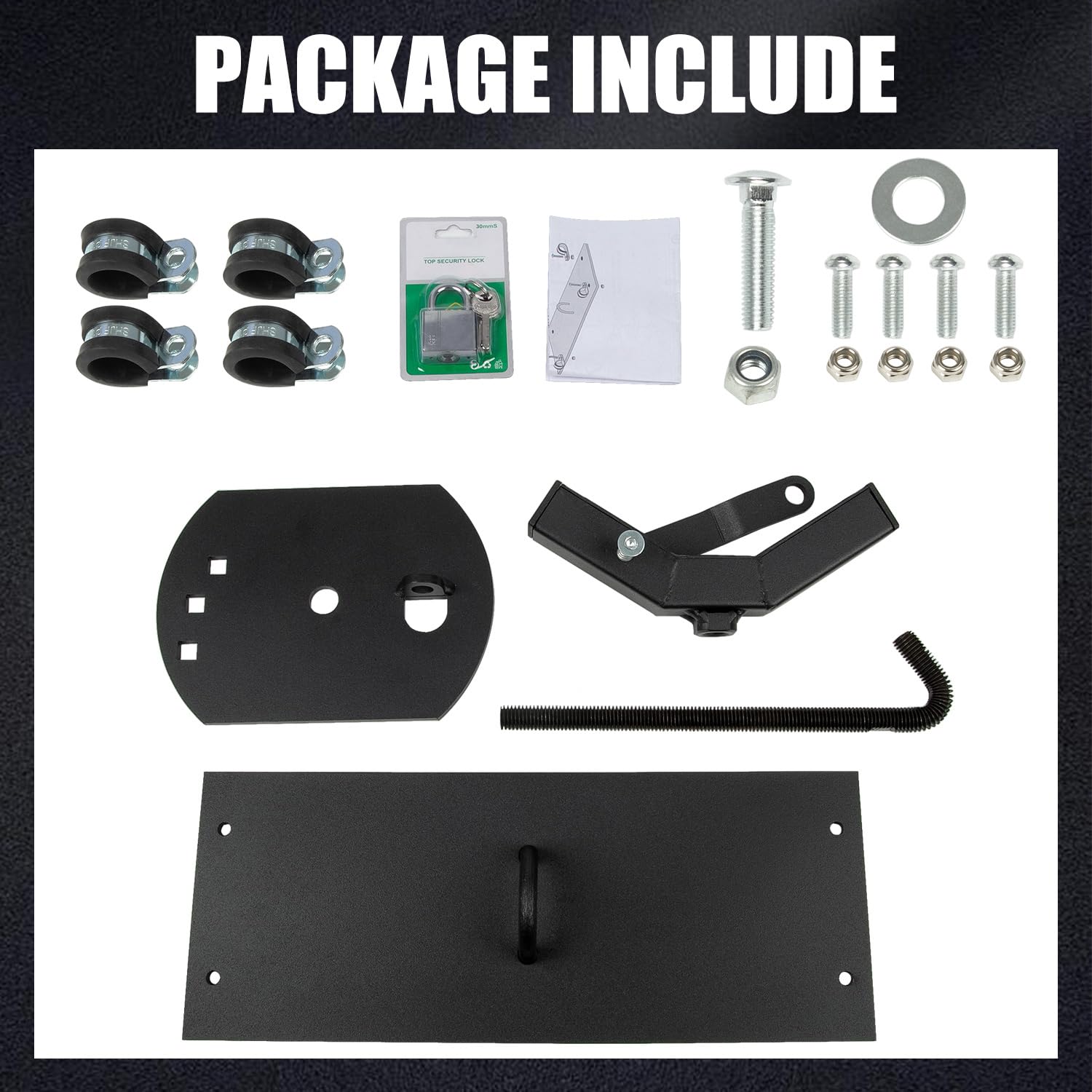 RANSOTO spare tire carrier with lock on roof rack for added security