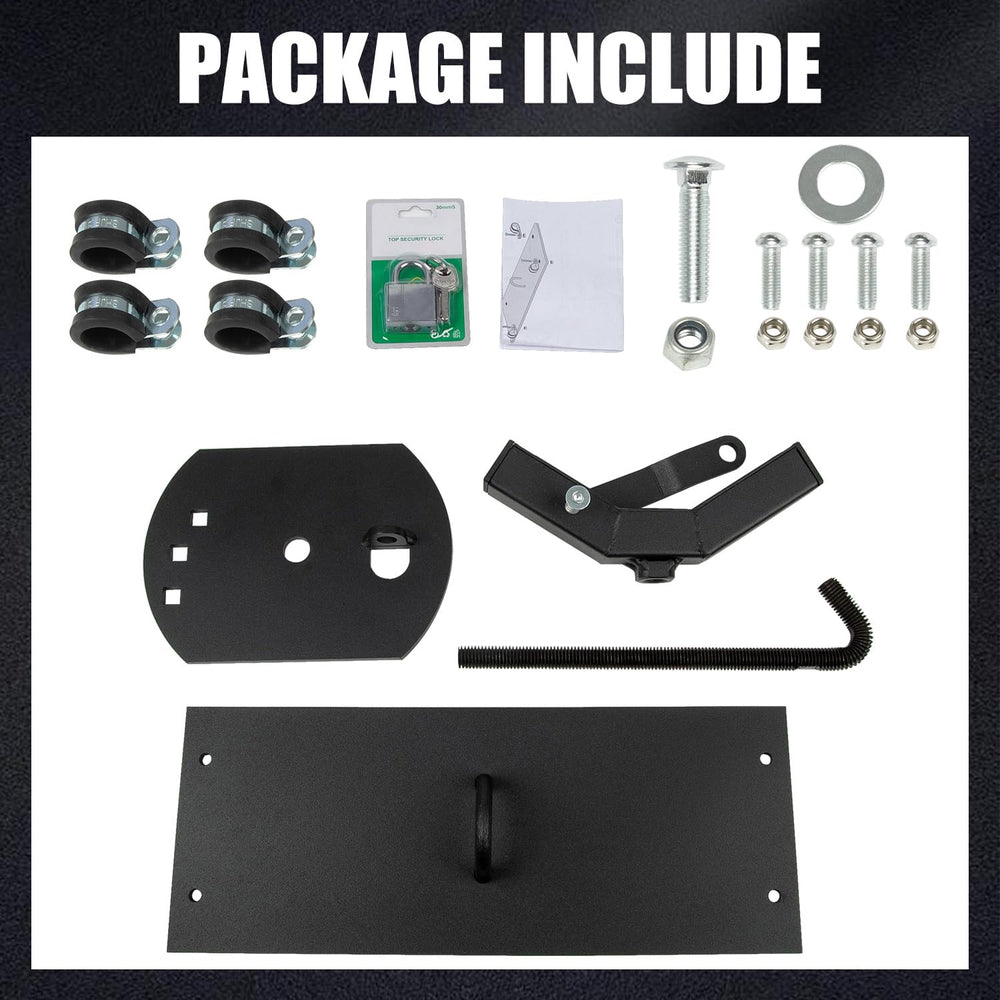 RANSOTO spare tire carrier with lock on roof rack for added security