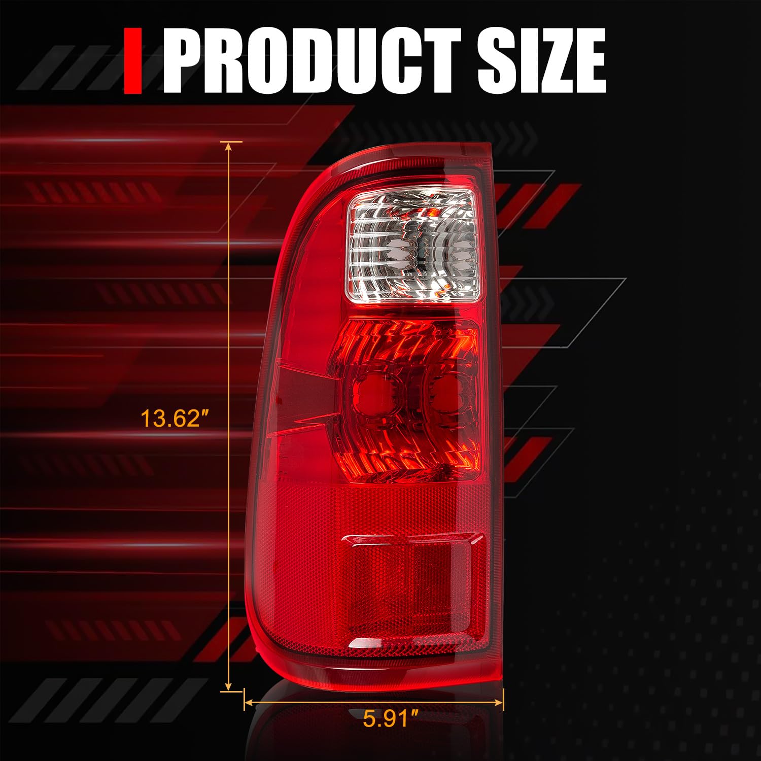 RANSOTO rear lamp closeup highlights durable housing and anti-yellowing lens.
