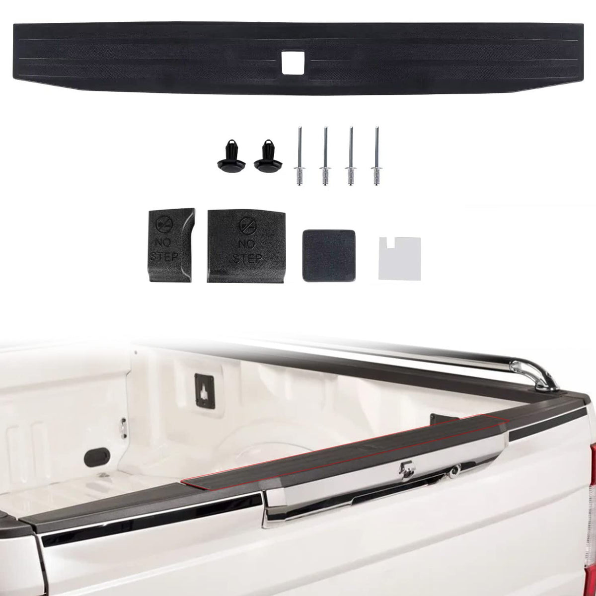 RANSOTO tailgate molding on Ford F-Series showing precise fit