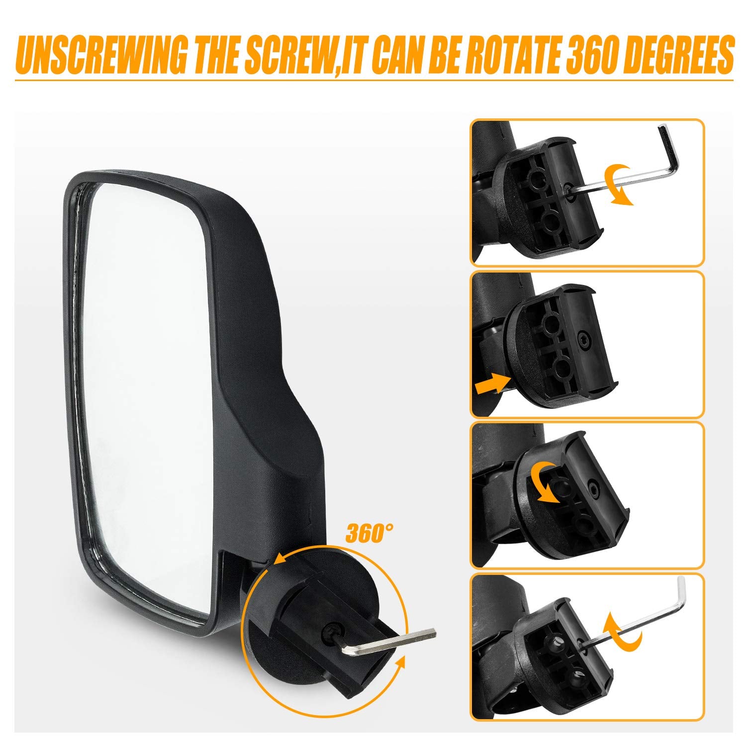 RANSOTO UTV mirrors in action on an off-road trail.