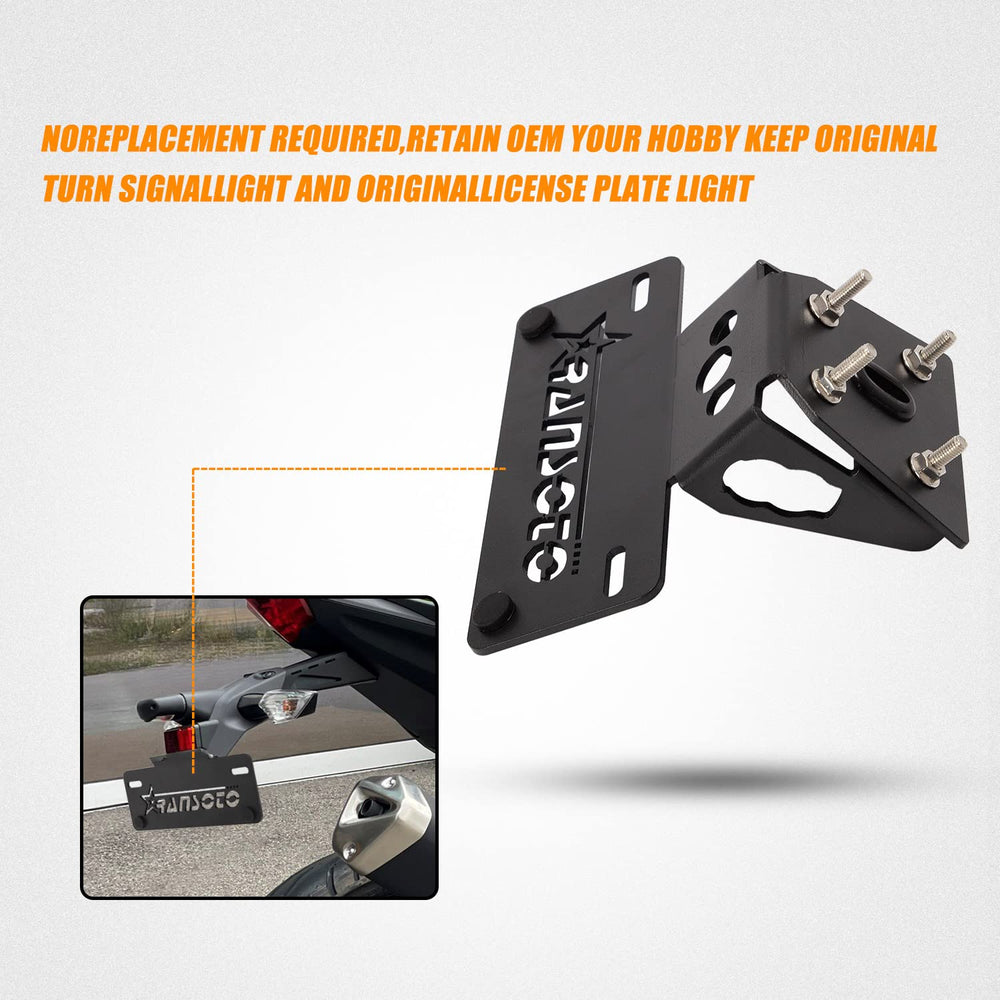 RANSOTO Z125 Pro license plate holder side mount for easy install