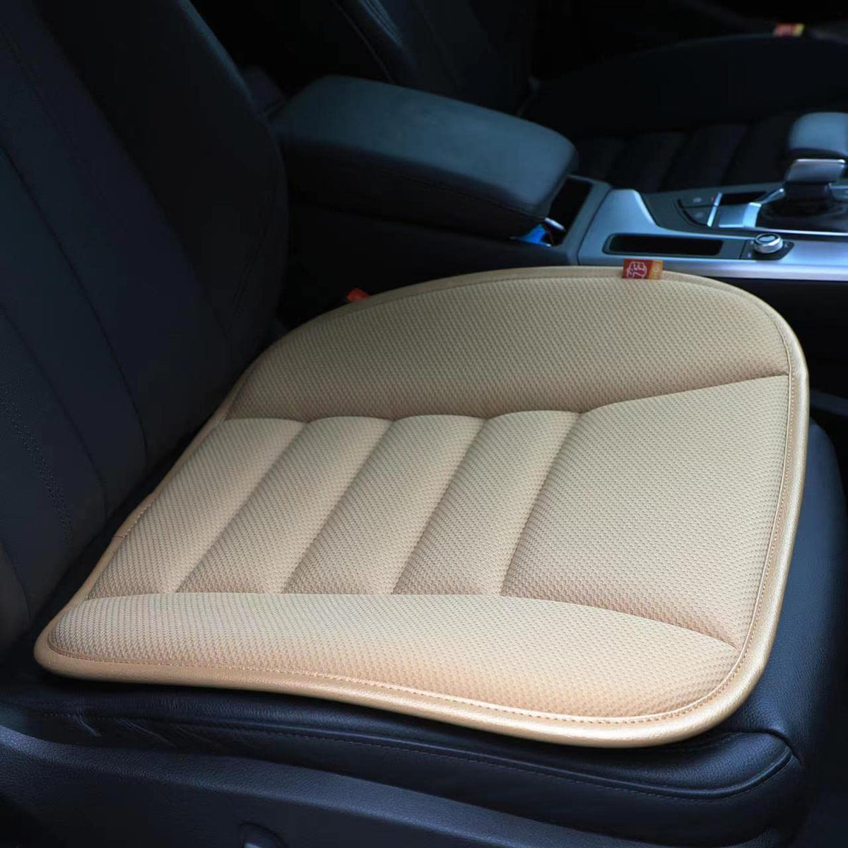 RaoRanDang memory foam car seat cushion in khaki for extended comfort
