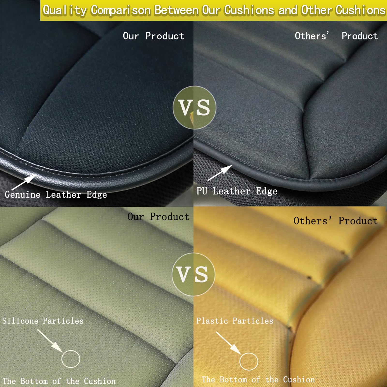 RaoRanDang cushion non-slip bottom prevents shifting on smooth seats