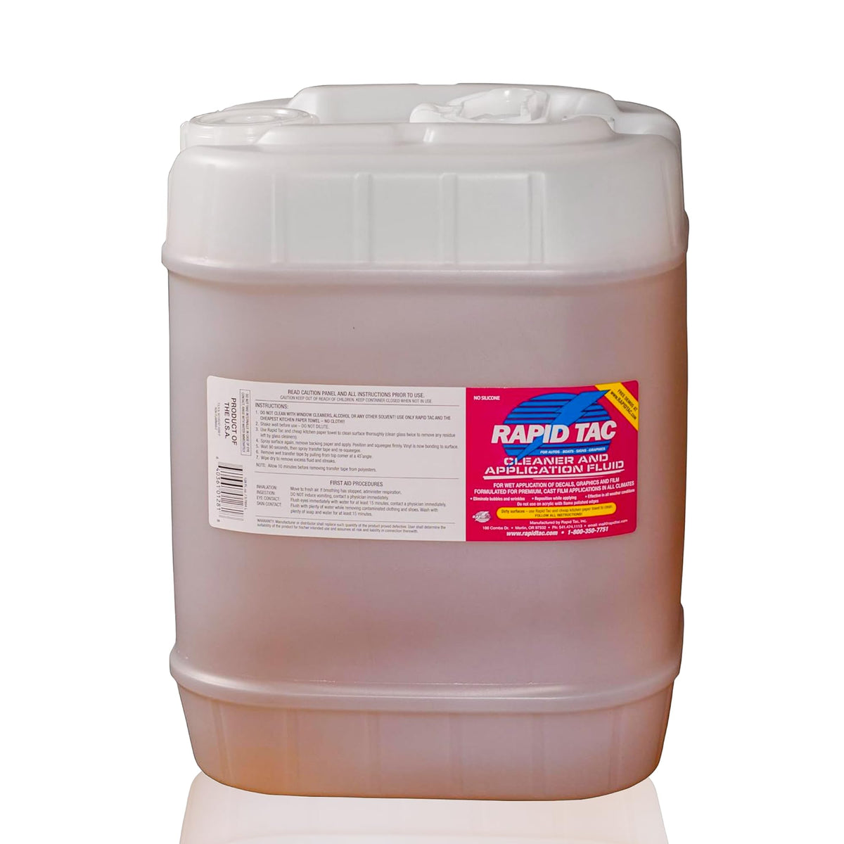 Rapid Tac Application Fluid bottle top view, bubble-free prep for vinyl wraps.