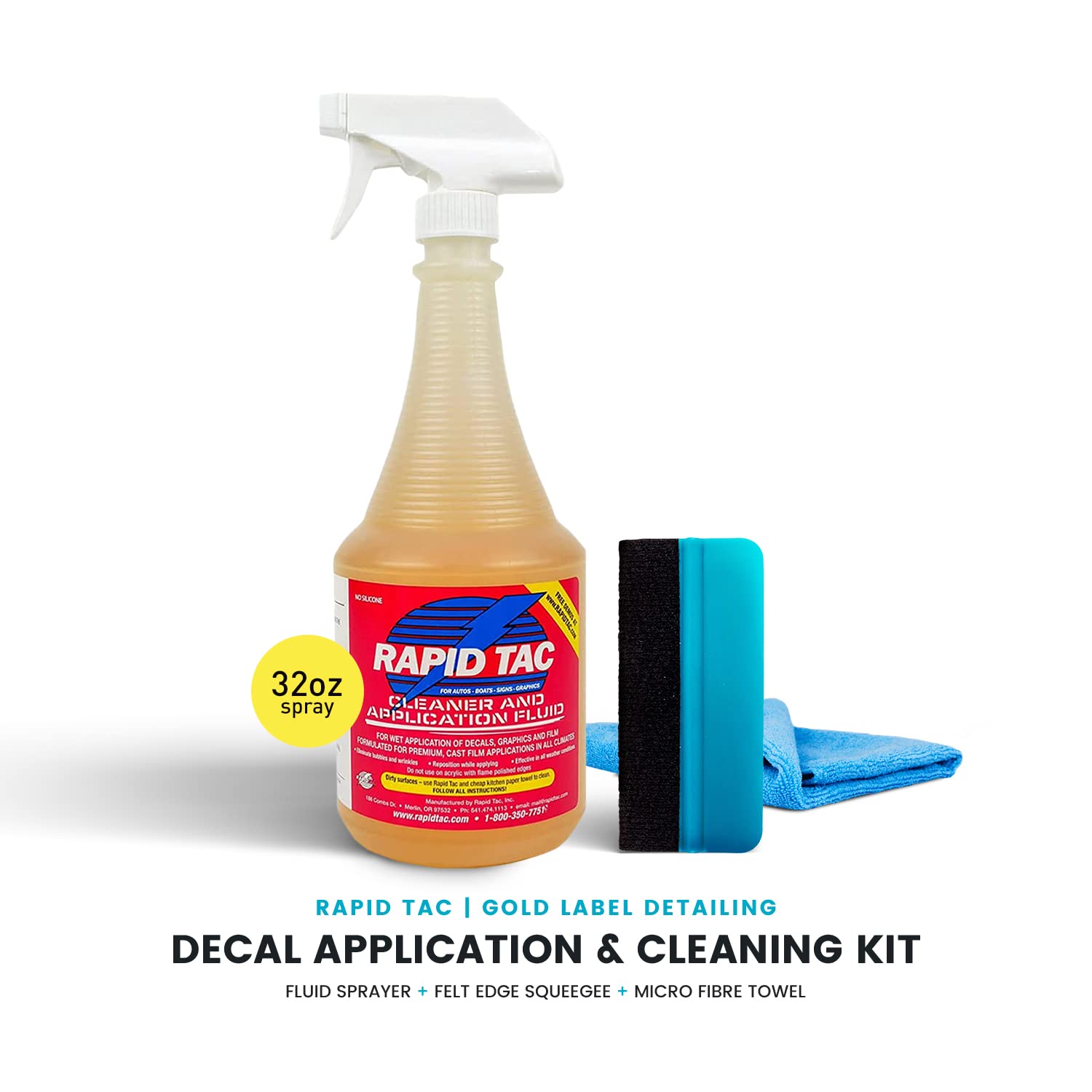 Rapid Tac application fluid spray bottle for smooth, bubble-free decal installation
