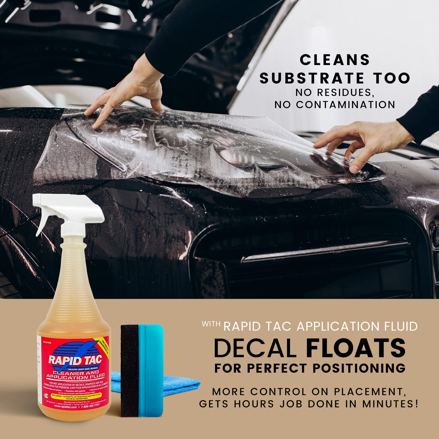 Rapid Tac car wrap projects benefit from the complete installation kit