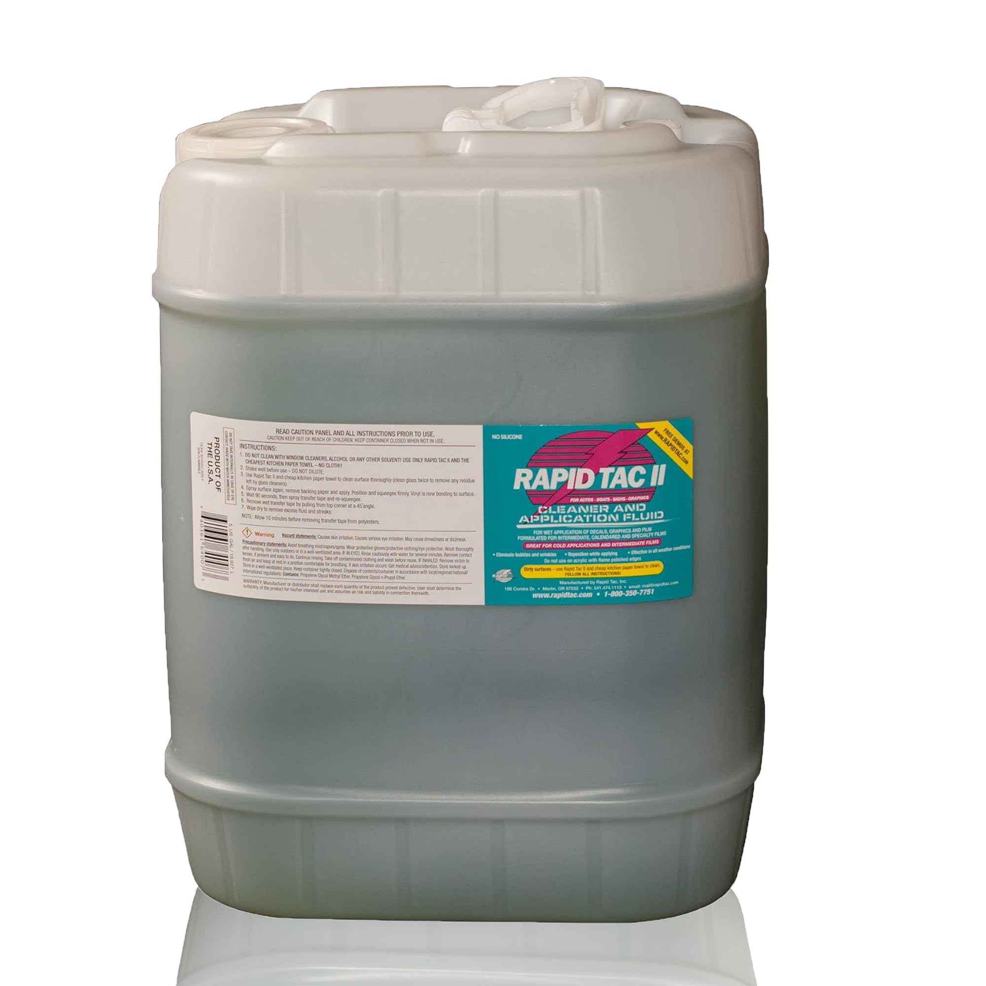 Rapid Tac II bottle pour showing precise control for clean applications and reduced waste.