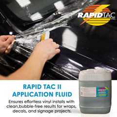 Rapid Tac II bubble-elimination demonstrates fewer air pockets during vinyl installation.