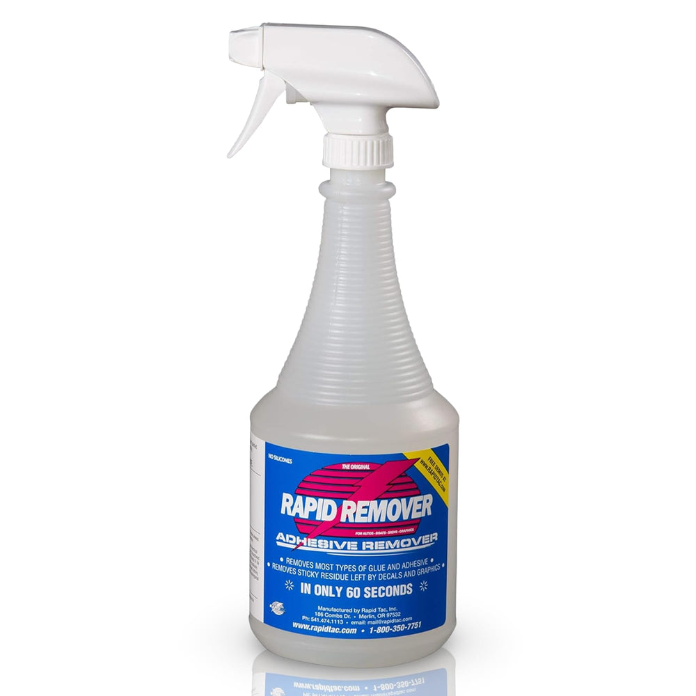 Rapid Tac Rapid Remover bottle 32oz for fast adhesive removal.