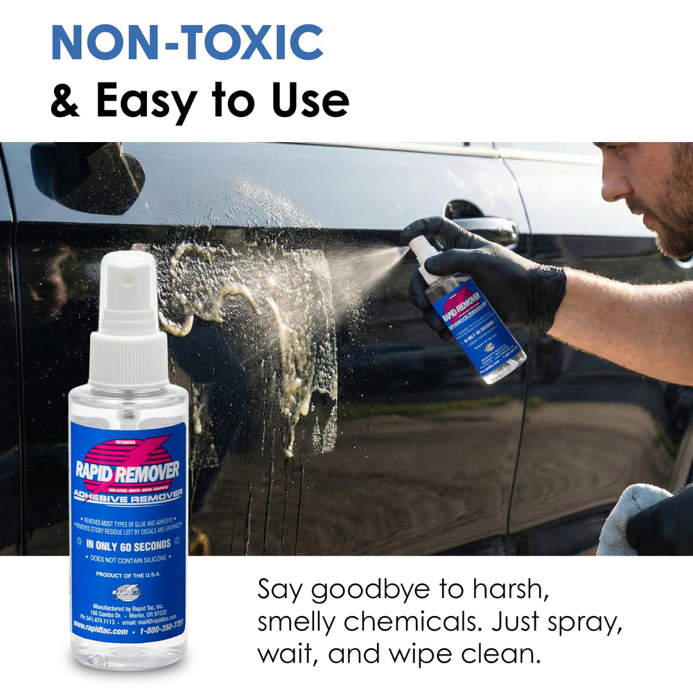 Safe on painted surfaces and bare metal.