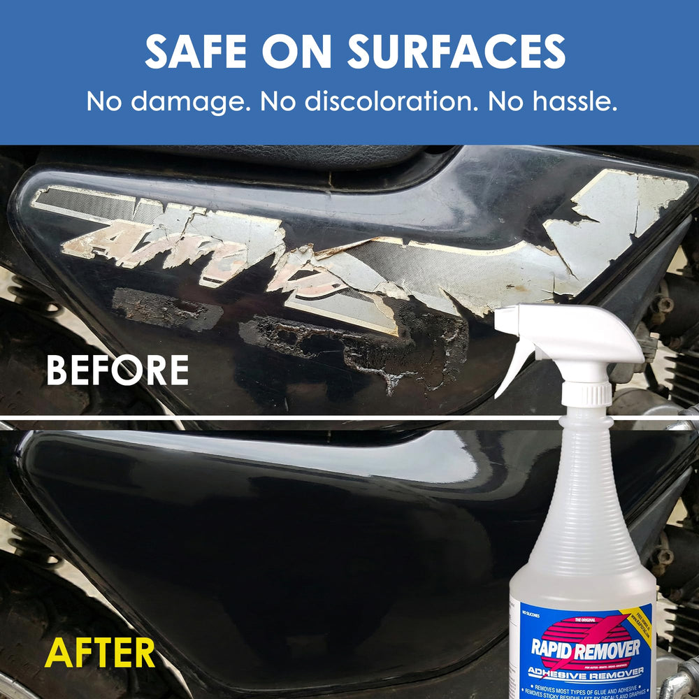 Rapid Tac safe on painted and bare metal surfaces.