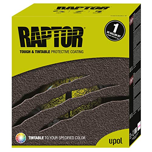 RAPTOR Tintable Truck Bed Liner Kit final gloss on coated surface.