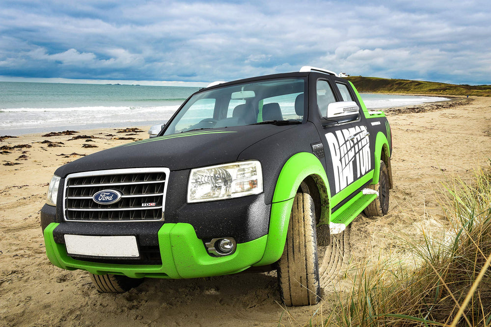 RAPTOR Tintable Truck Bed Liner Kit full coverage shows substantial bed protection.