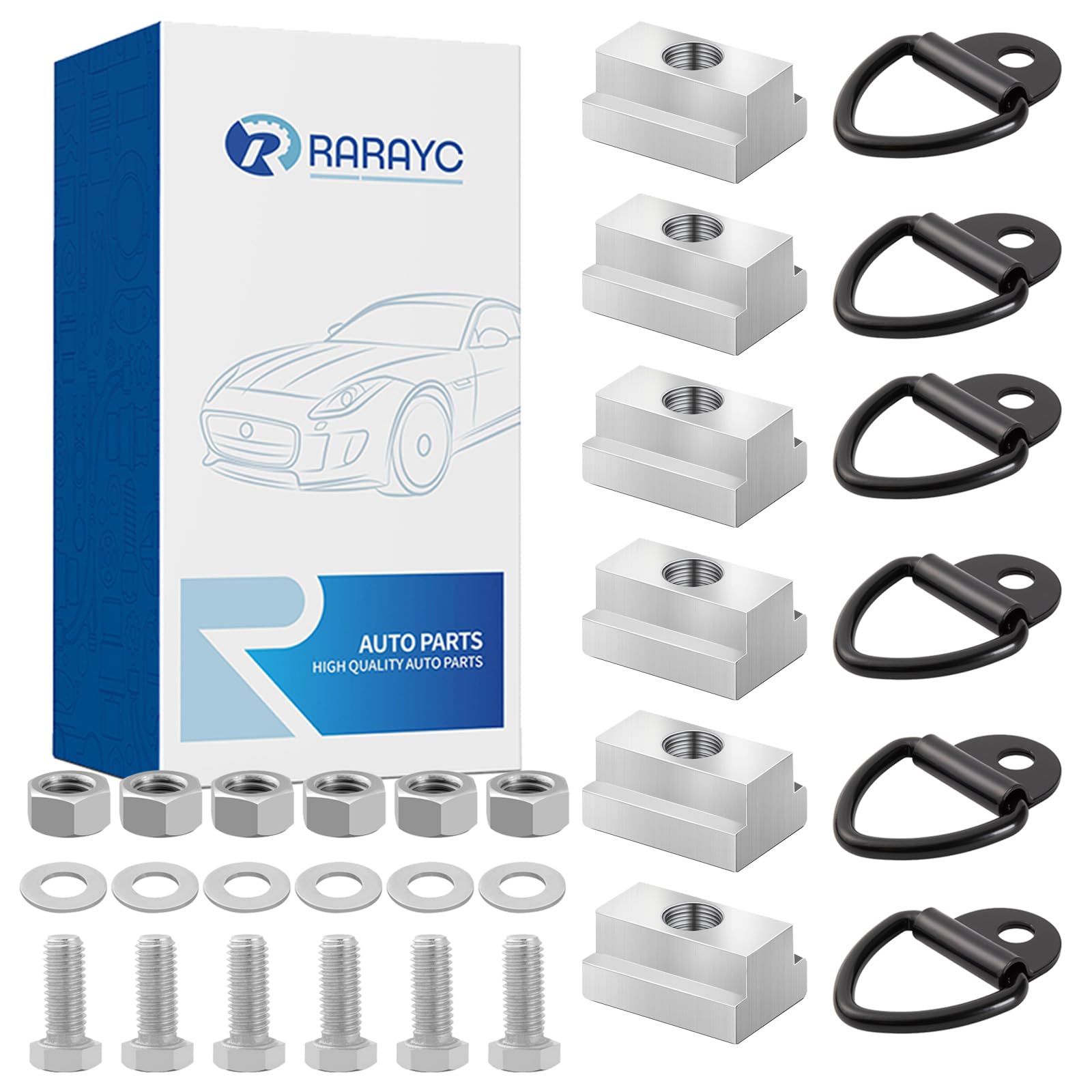 RARAYC 6-piece bed rail kit for Toyota Tundra and Tacoma with secure mounting