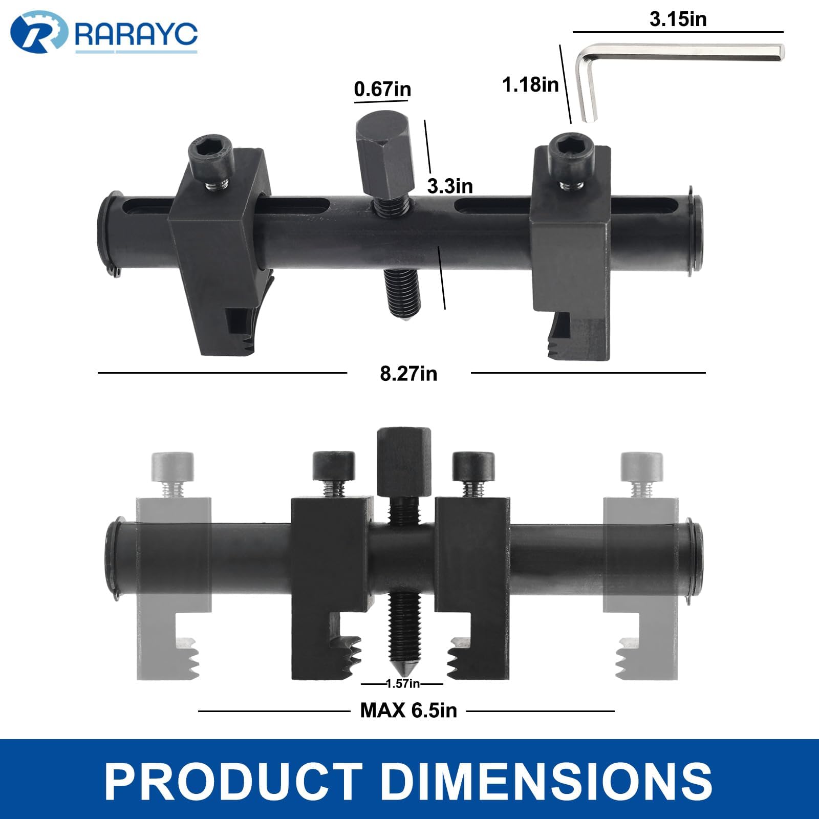 RARAYC anti-slip thread detail for secure grip during disassembly