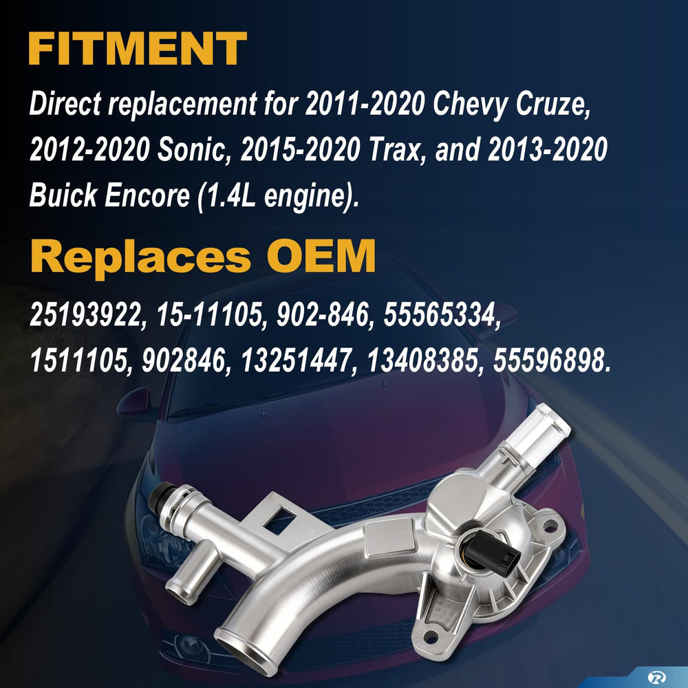 RARAYC coolant hose set with clamps—flexible routing for Chevrolet 1.4L engines.