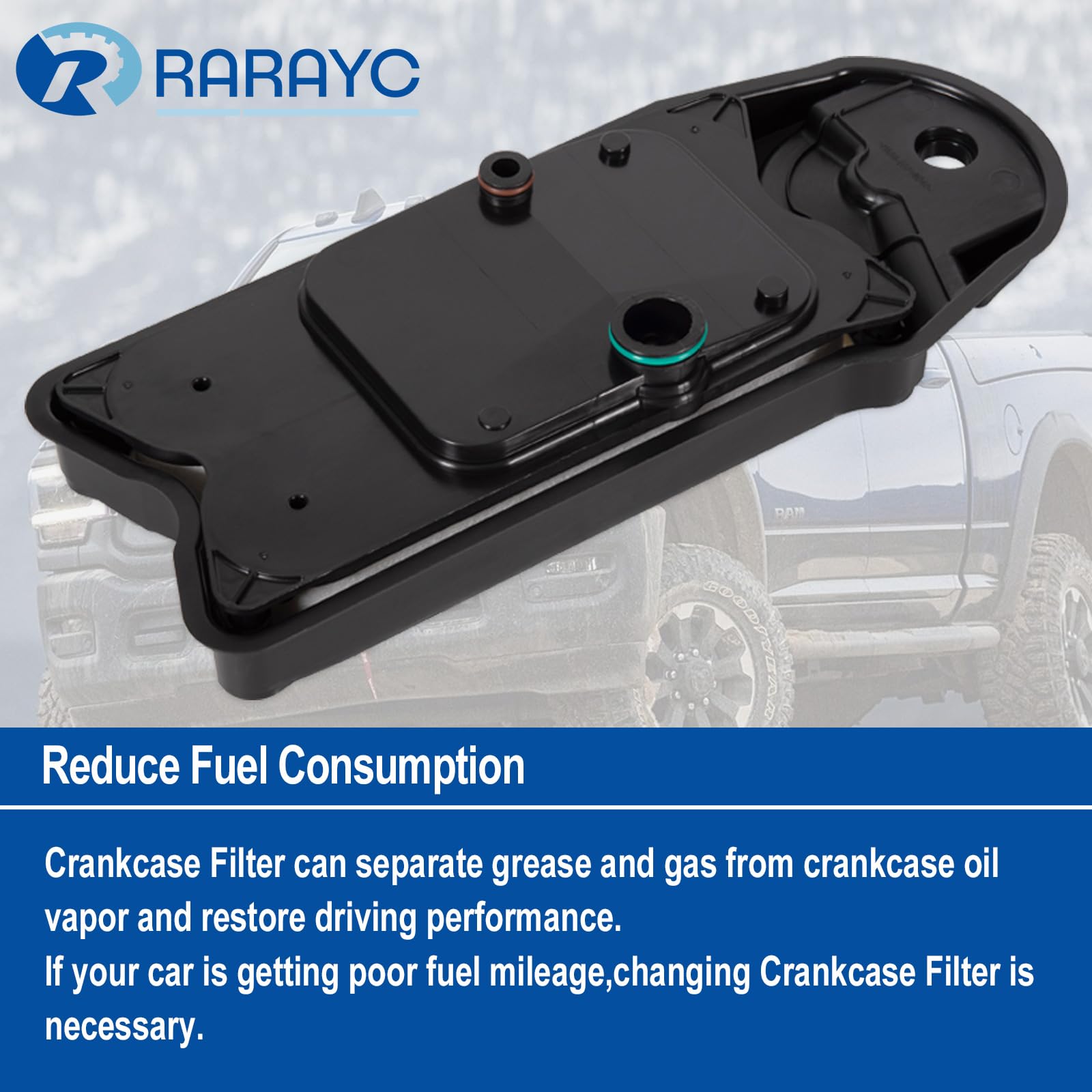RARAYC crankcase breather filter kit for Ram 5500—promotes balanced crankcase pressure.