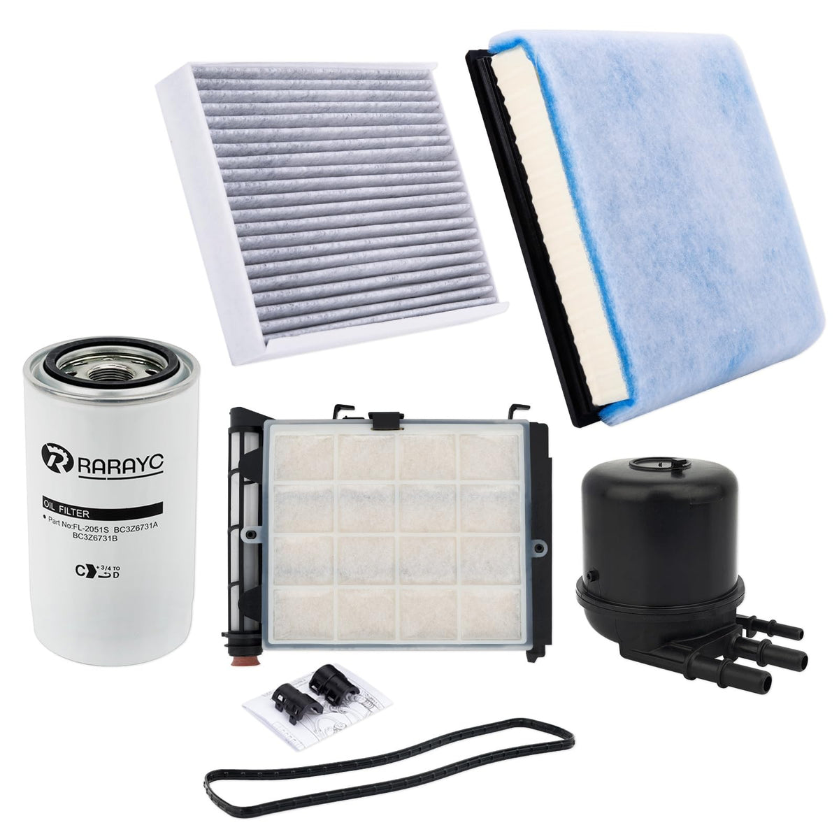 RARAYC diesel filter kit installed in the engine bay improves air and fuel flow