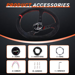 RASTP steering wheel enhances car interior with stylish, refined design.