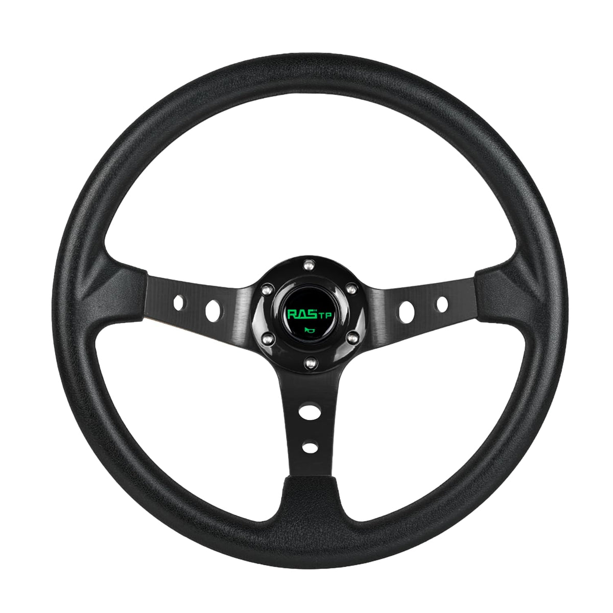 RASTP universal racing steering wheel front view with ergonomic grip for precise control