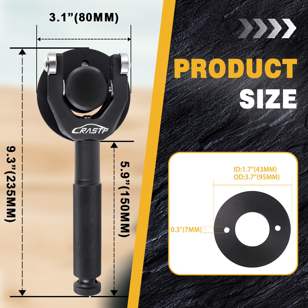 Includes washer for secure tool setup during use