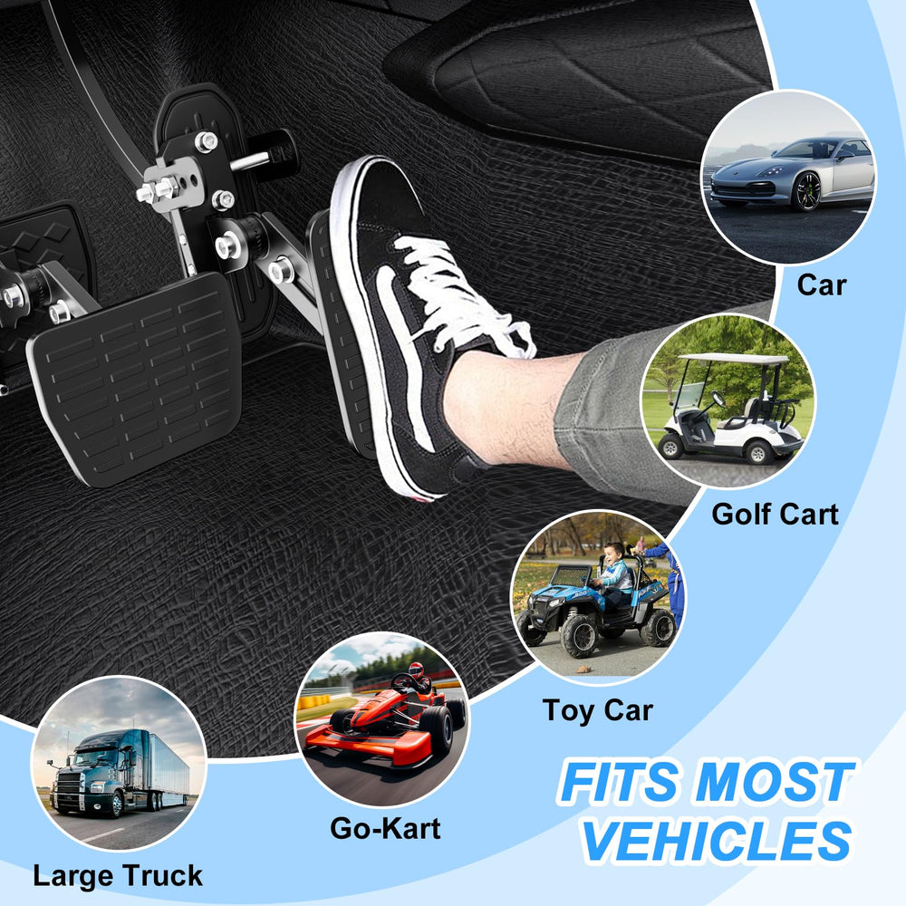 Go-kart and ride-on toy use with RAUMRIGGE extenders for safer operation.