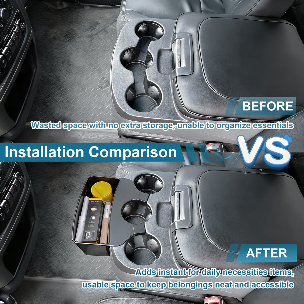 RAVOTOM easy-installation design hangs over cup holder quickly