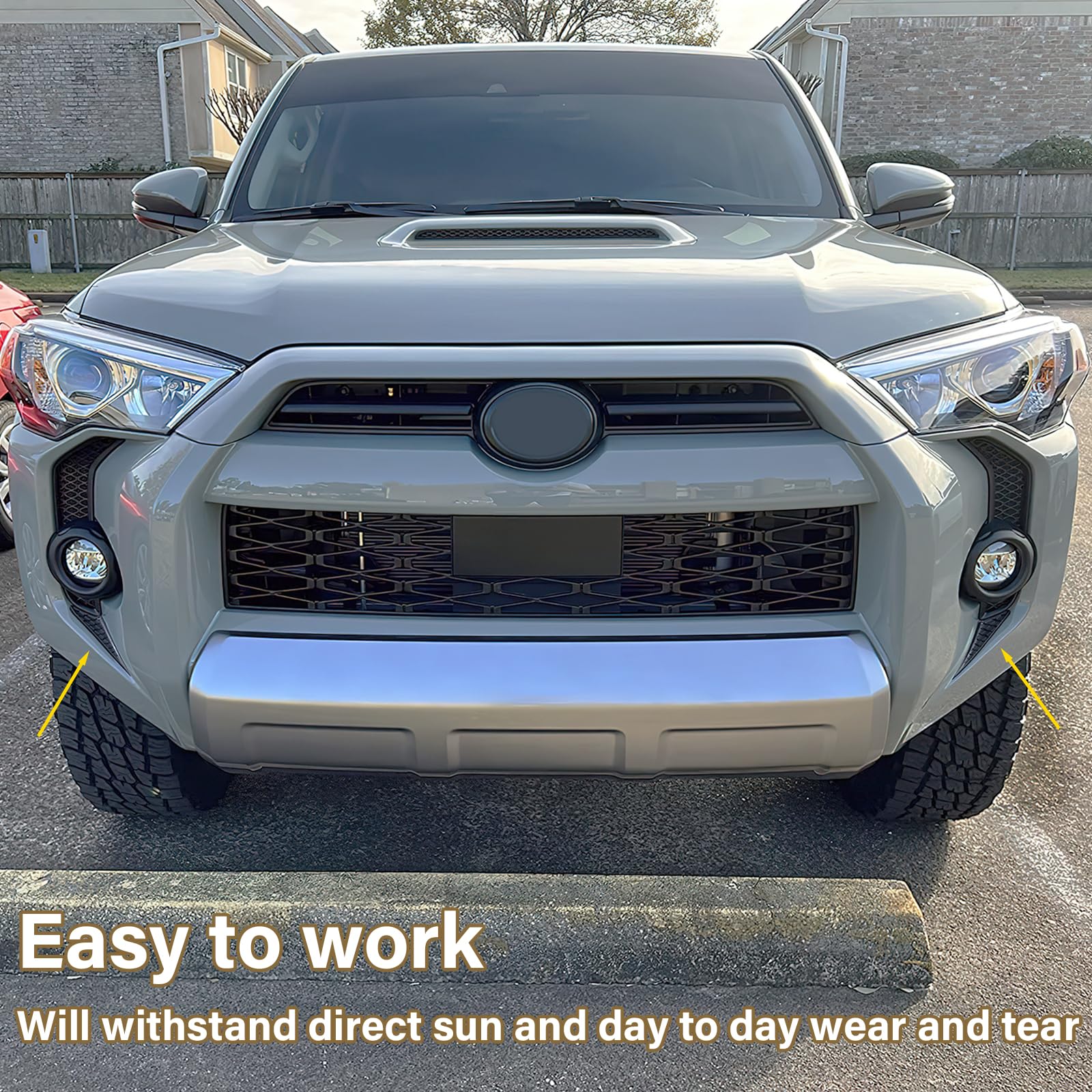 RAVOTOM front fog light trim in textured ABS for 4Runner