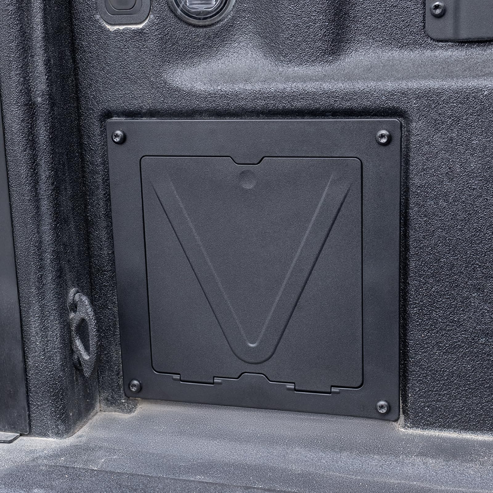RAVOTOM Power Onboard Cover F-150 fit shields the power panel from rain and debris.