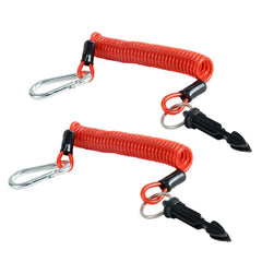 RAWILL trailer breakaway cable with coiled spring for quick deployment